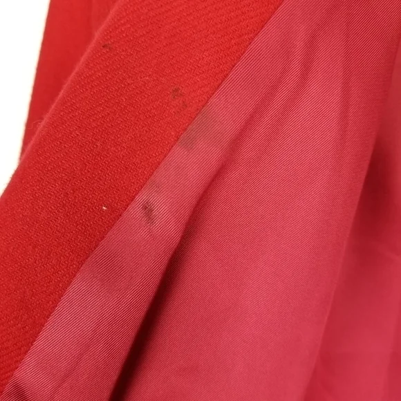 Vintage 80s Pendleton 100% Wool Blazer Red Gold Embossed Buttons Size 8 USA - Picture 5 of 16